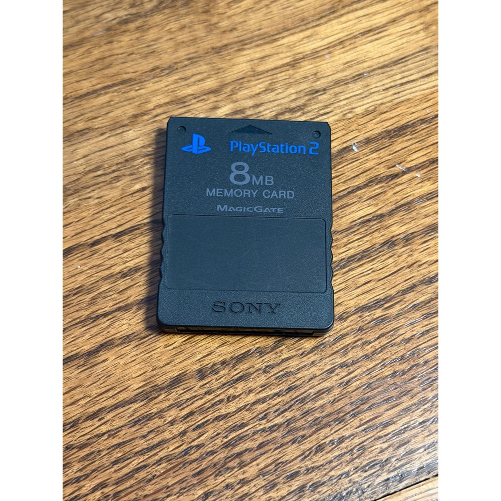 Sony PlayStation 2 8MB Memory Card Black Official OEM PS2 MagicGate SCPH-10020